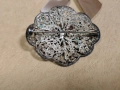 Стара сребърна брошка филигран (12), снимка 3