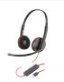 Poly (Plantronics + Polycom) Blackwire C3220 Stereo, USB-C слушалки, Черен