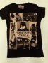 Гъзарска тениска черна с принт GANGSTA-GIRLS и мадами-гангстери.Изчистен черен гръб. , снимка 1 - Тениски - 37416330