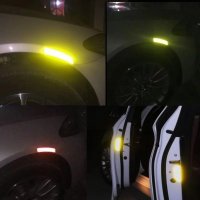 4 броя светлоотразителни стикери за вратите на автомобила Отворени OPEN, снимка 5 - Аксесоари и консумативи - 29933687