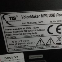 TLS  VOISE MAKER MP3/USB  REC  ТОНКОЛОНА УСИЛВАТЕЛ РЕСИВЪР РЕКОРДЕР , снимка 5 - Ресийвъри, усилватели, смесителни пултове - 37408076