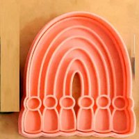 Макраме въжета дъга пластмасов резец форма фондан тесто бисквитки, снимка 1 - Форми - 37840533