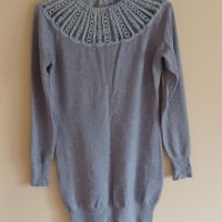 Елегантен,сив блузан с мъниста., снимка 10 - Блузи с дълъг ръкав и пуловери - 44490845