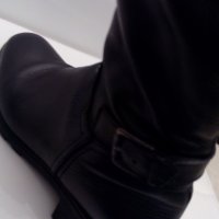 Дамски нови,български,естествена кожа,черни ботуши - 40 номер , снимка 3 - Дамски обувки на ток - 28006743