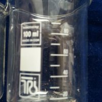 чашки/мензурки - 2 броя(йена-боросиликатно стъкло) по 100 мл, с разграфена отстрани скала през 10 мл, снимка 2 - Чаши - 31753283
