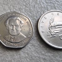 Манети. Ямайка . 1 , 5 цента и 1 долар . 3 бр., снимка 2 - Нумизматика и бонистика - 42425166