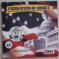 САЩ. 1/4 Американски долари . Quarter . 5 бройки . Цялата серия на 2001 година.UNC. Американски щати, снимка 3 - Нумизматика и бонистика - 42334847