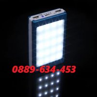 Мощна Соларна Батерия LED ЛЕД Прожектор Фенер за телефон Power Bank външна батерия, снимка 6 - Външни батерии - 30891232