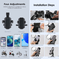 Универсална стойка за телефон, държач 360 градуса - Мото, Вело, Скутер, снимка 7 - Аксесоари за велосипеди - 44746985
