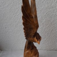 30 см Орел, фигура, птица дърворезба, пластика, статуетка, снимка 3 - Статуетки - 39749258