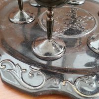  Метални чаши с поднос месинг бронз , снимка 8 - Антикварни и старинни предмети - 29292727