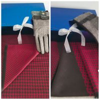 Комплект мъжки шал от кашмир и вълнени ръкавици в луксозна кутия, снимка 1 - Шалове - 38272367