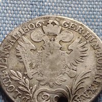 Сребърна монета 20 кройцера 1806г. Франц втори Будапеща Австрия 14955, снимка 9 - Нумизматика и бонистика - 42903554