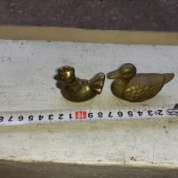 Лот от две стари бронзови пиленца статуетка фигура пластика, снимка 6 - Антикварни и старинни предмети - 39145692