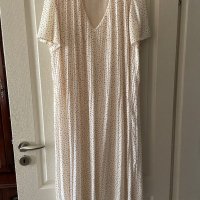 😮 wow zara  нова разкошна елегантна ежедневна бяла плисирана  плисе рокля Zara солей , снимка 4 - Рокли - 42561072