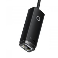 Лан Карта кабелна USB Baseus WKQX000101 Мрежови адаптер USB към RJ-45 1Gbps Черен, снимка 3 - Кабели и адаптери - 38181319
