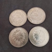 Сребърни за попълване на колекция -50 франк а-1975,1976,1977 и 1979, снимка 1 - Нумизматика и бонистика - 42552636