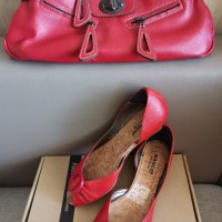 Стилен сет в червено, Топ цена!, снимка 2 - Дамски ежедневни обувки - 35812871