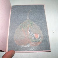 Ръчно рисувана картичка върху листо от дървото Бодхи, Индия 7, снимка 3 - Други ценни предмети - 35593928