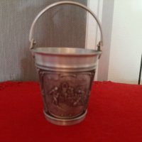 Чаша за лед никел немска старинна , снимка 3 - Антикварни и старинни предмети - 38536179