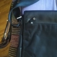 Guess мъжка чанта маркова за през рамо лаптоп естествена кожа -промазан плат 37х27х9см като нова, снимка 3 - Чанти - 39245090