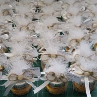 Бурканчета с мед -украсени за сватба, кръщене и погача подаръчета, снимка 7 - Други - 36407578