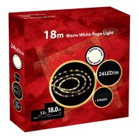 LED Светещ Коледен маркуч, 18м Топло бяло, снимка 3 - Лед осветление - 42743748