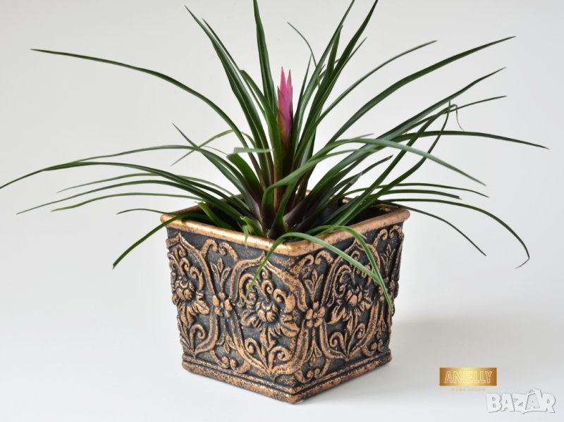 Керамична Кашпа / Подарък за любител на цветя / Кашпа с орнаменти, снимка 1