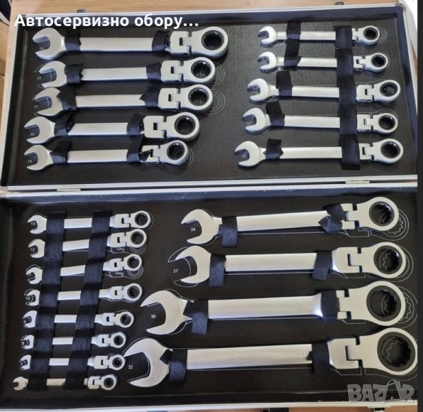 К-т звездогаечни чупещи тресчотни ключове от 6мм до 32мм , 22 части     , снимка 1