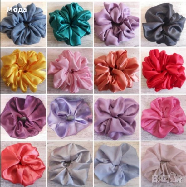 Скрънчи, Ластик за коса. Скрънчи от сатен цвят по избор #Скрънчи, снимка 1