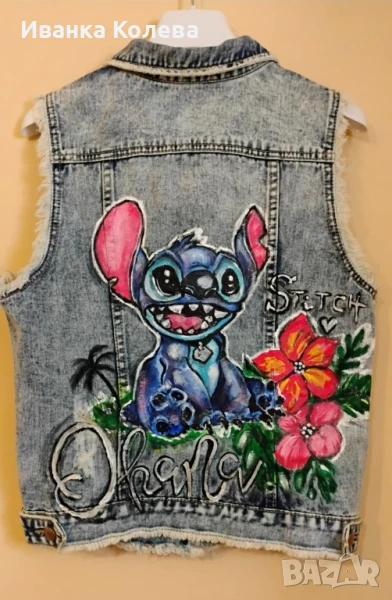 дънково елече със Стич , снимка 1