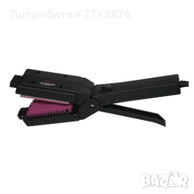Преса за начупване и изправяне на коса Elekom EK-04E с 4 приставки и керамично покритие розова, снимка 1