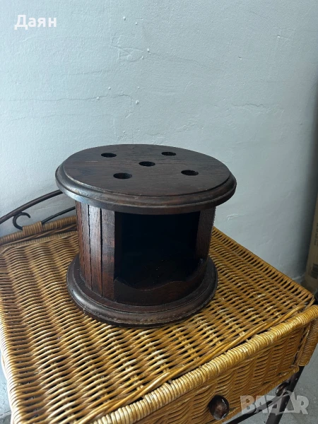 Antique Wooden Foot Stove, снимка 1