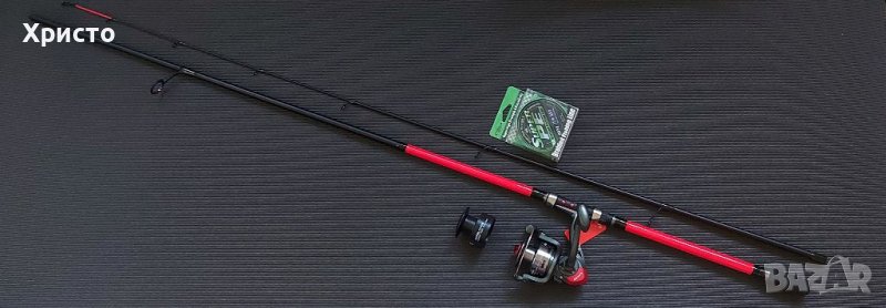 Рибарски комплект от спининг въдица макара и влакно, риболов щука пъстърва костур кефал такъм, снимка 1