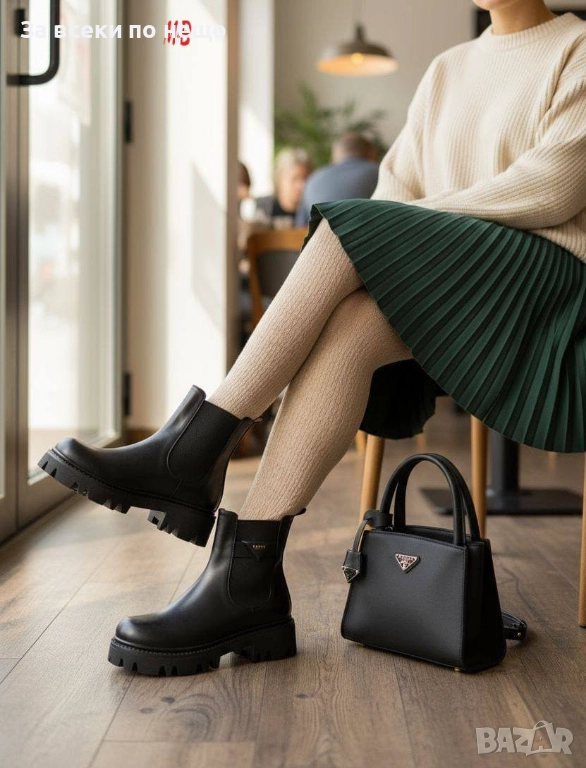 Prada Дамски Черни Боти Прада Код SK383, снимка 1