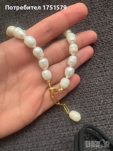 Нова гривна за крак с естествени перли, снимка 1