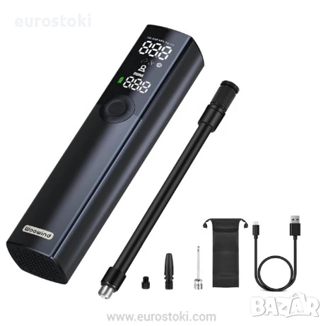 Преносим въздушен компресор Woowind BP188, мини въздушен компресор за гуми, 120PSI, снимка 1