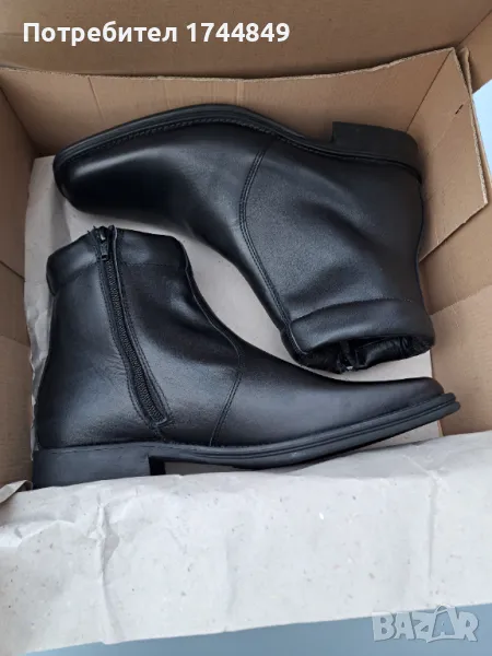 Черни боти естествена кожа, снимка 1