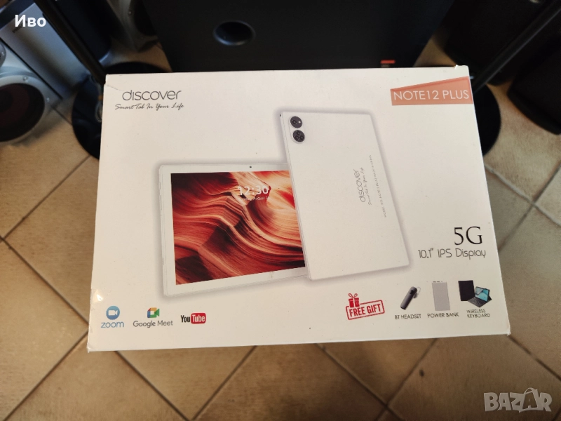 10,1" Таблет Discover Note 12 Plus RAM 4GB Памет 128GB Dual Sim Батерия 6000mAh С кутия, зарядно, пр, снимка 1