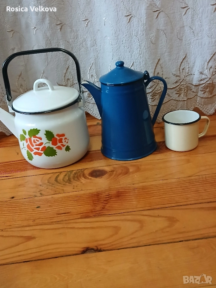 Лот емайлирани съдове , снимка 1