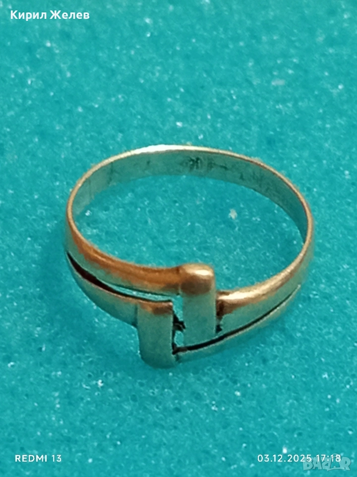 Елегантен и стилен сребърен пръстен майсторска изработка 25548, снимка 1