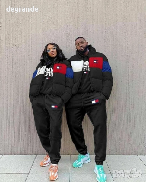 Спортен сет Tommy Hilfiger в бяло и черно, снимка 1