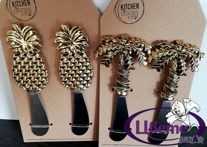 Нож за мазане с декоративен елемент-комплект от 2бр., снимка 1