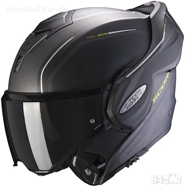 КАСКА SCORPION EXO-TECH TIME OFF Yellow-Black-Matt, снимка 1