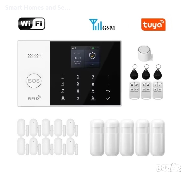 WiFi / GSM Смарт професионална Алармена система PRO++, снимка 1