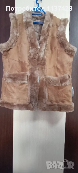 Дамски и детски елек естествена кожа, снимка 1