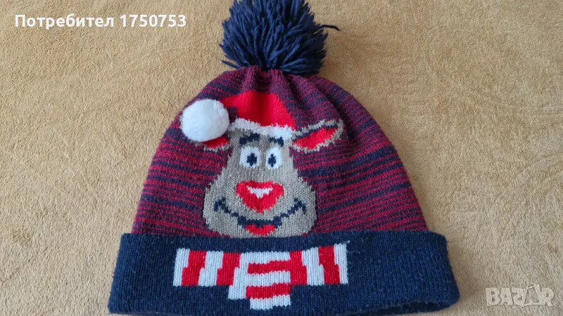 Коледна шапка с еленче, снимка 1