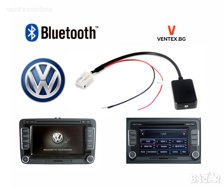 Bluetooth за Volkswagen Golf 5 6 Passat Polo Touaran Caddy блутут VAG блутут за ваг фолксваген, снимка 1