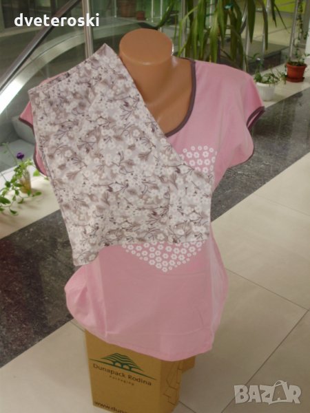 Дамска пижама с къс ръкав размер Л, снимка 1
