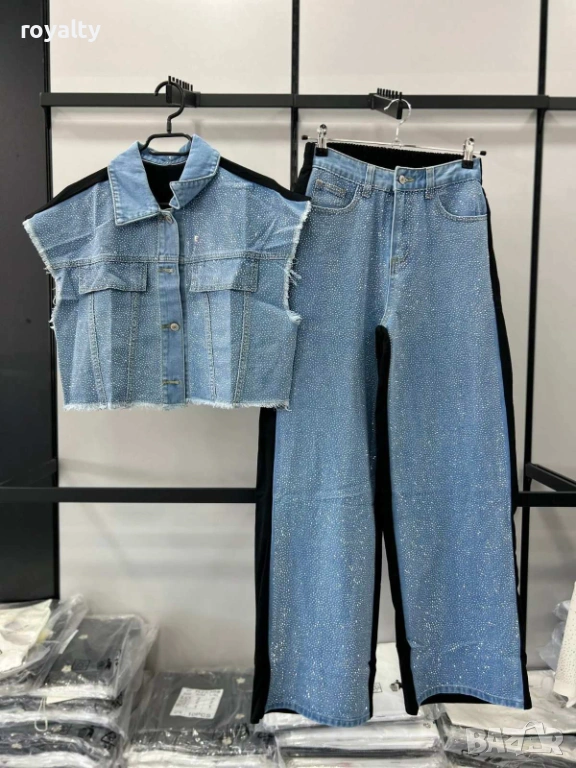 Деним Дамски Сет , снимка 1